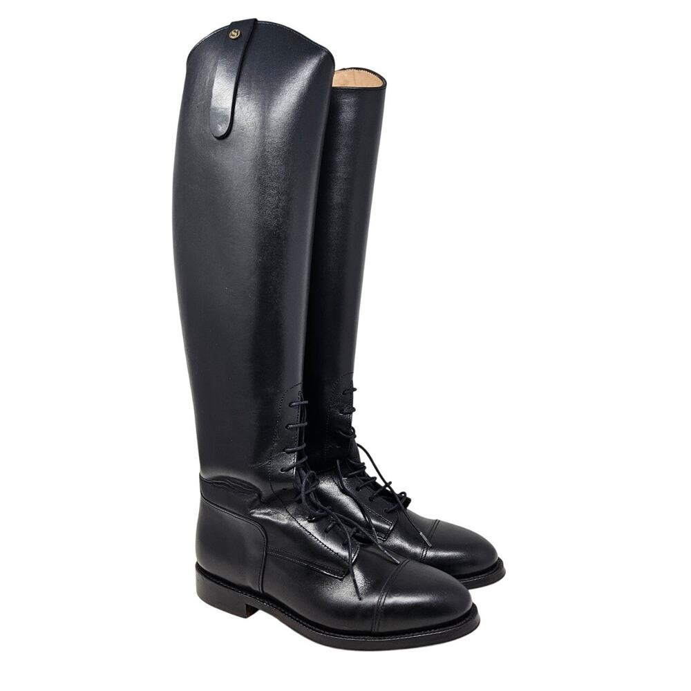 Soubirac Boot 39 Black Leather Equestrian Riding Minimalist French Classic Biker